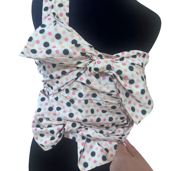 Anthropologie Asymmetrical Sleeveless Top in White and Cream - Picture 3 of 7